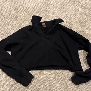 Mono B Black Cropped Top